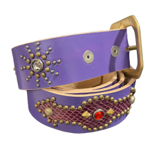 Studded 'Purple Scale/ Sun Gem' Purple Belt