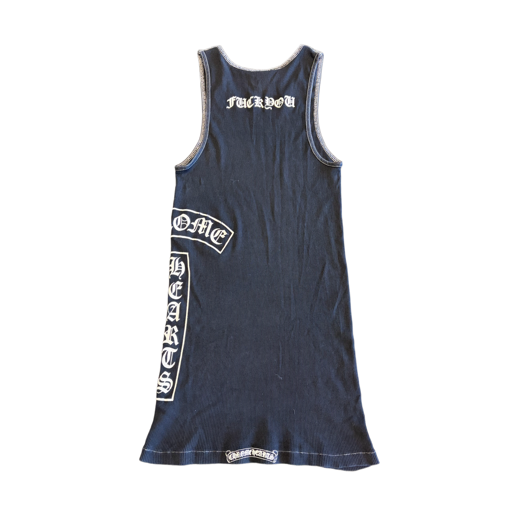 Chrome Hearts Vintage Black 'Contrast Stitch T Bar' Tank Top