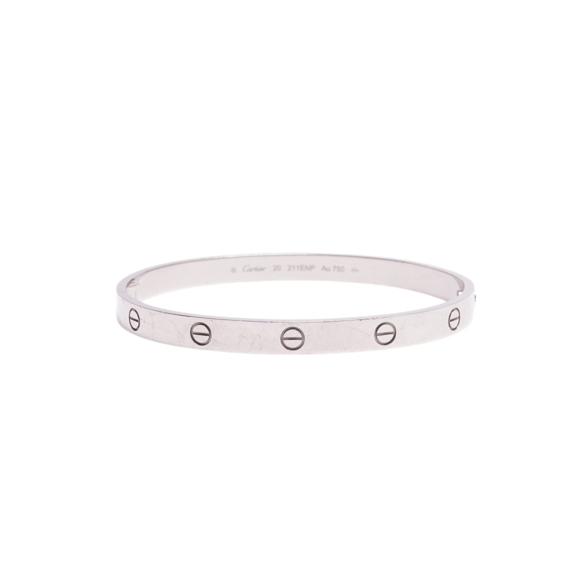 Cartier 'White Gold' 21cm Love Bracelet