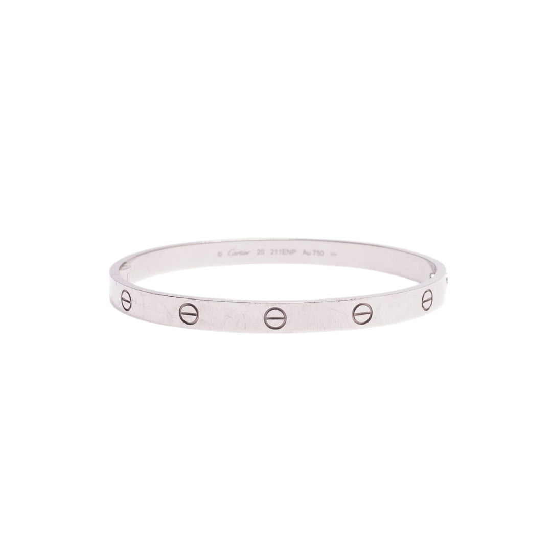 Cartier 'White Gold' 21cm Love Bracelet