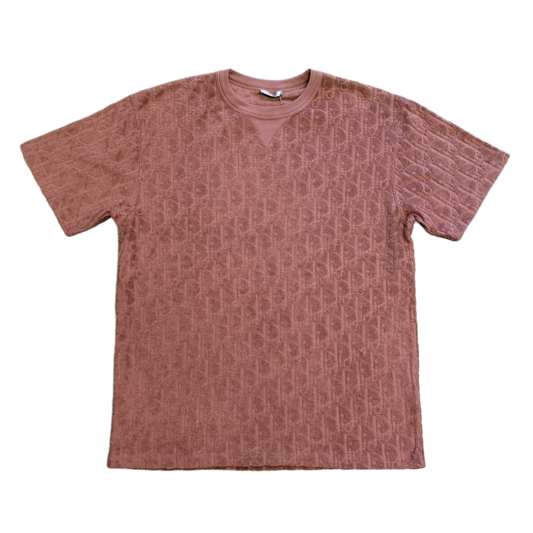 Dior 'Metal Pink' Oblique Terrycloth Tee