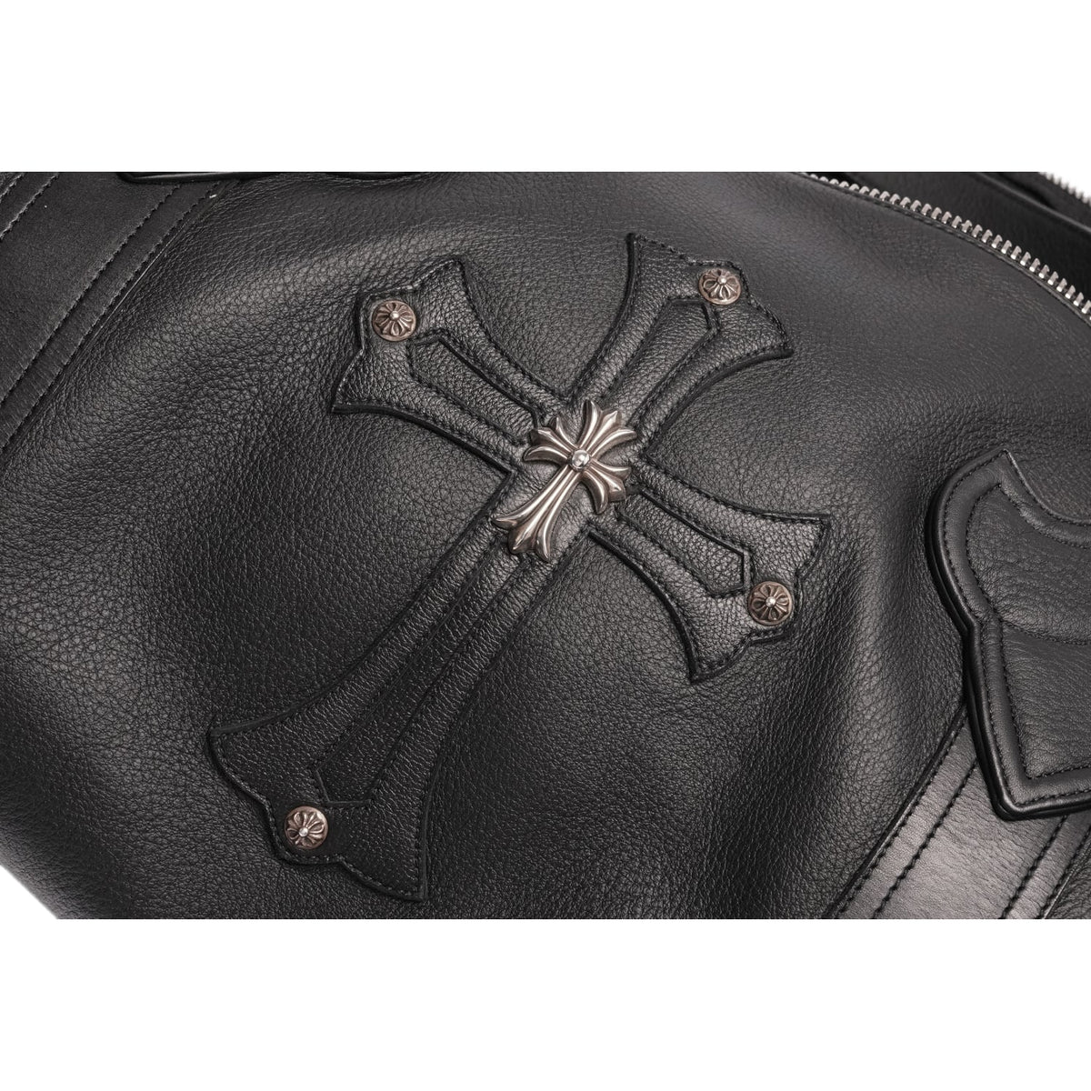 Chrome Hearts 'Black' Cross Embellished Duffle Bag