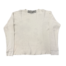Satoshi Nakamoto 'Destroyed Luke' White Thermal Longsleeve Tee