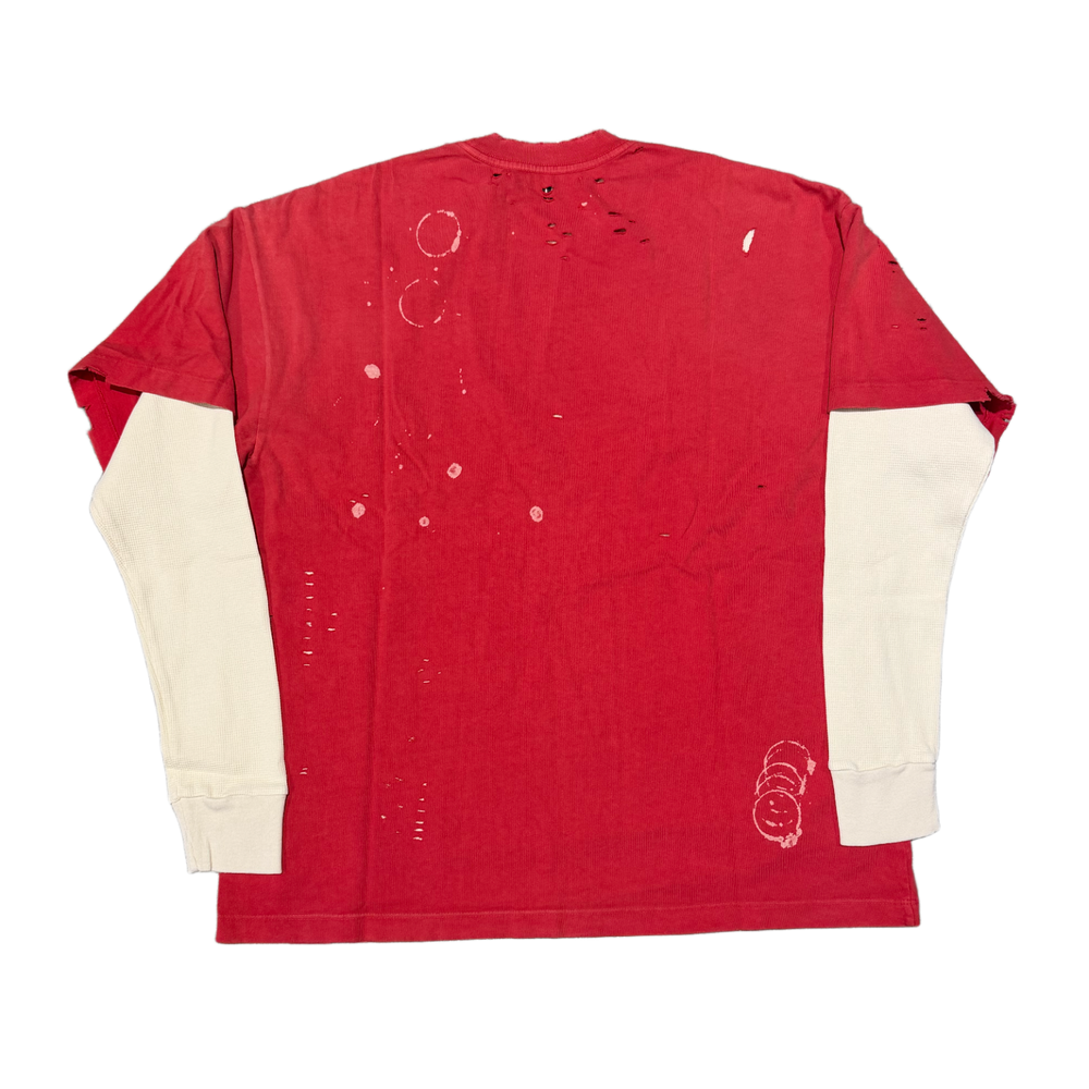 Satoshi Nakamoto 'Bleached Red' Luke Thermal Longsleeve