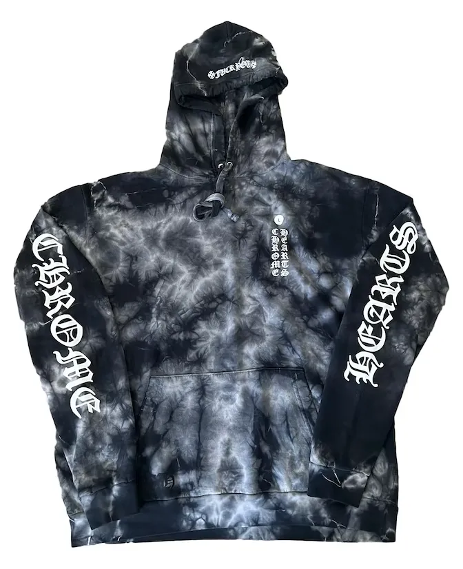 Chrome Hearts 'Black' Tie Dye Horseshoe Hoodie