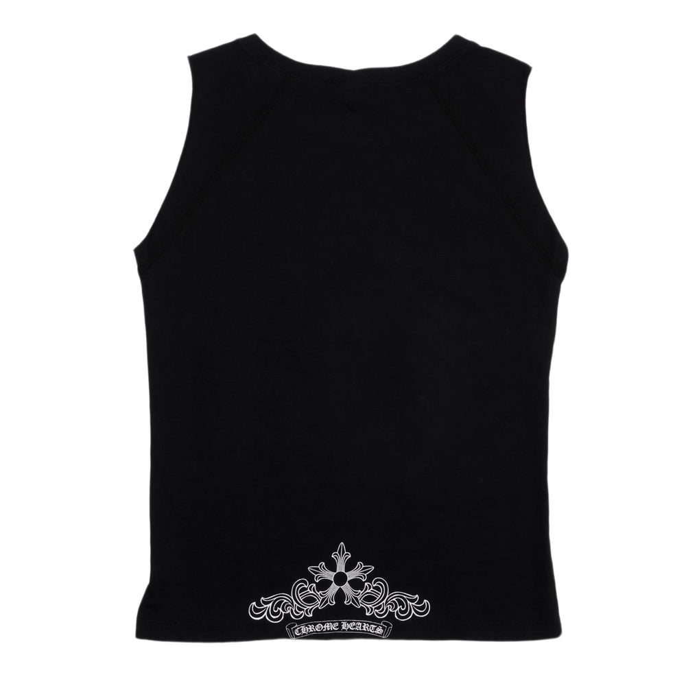 Chrome Hearts Vintage Women's 'Fleur Star' Black Cut Off Tank