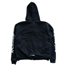 Chrome Hearts 'Black' Vertical Logo Thermal Zip Up Hoodie