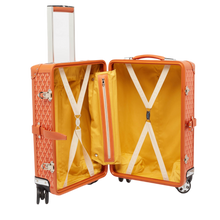 Goyard 'Orange' Goyardine Coated Canvas Bourget PM Trolley Case