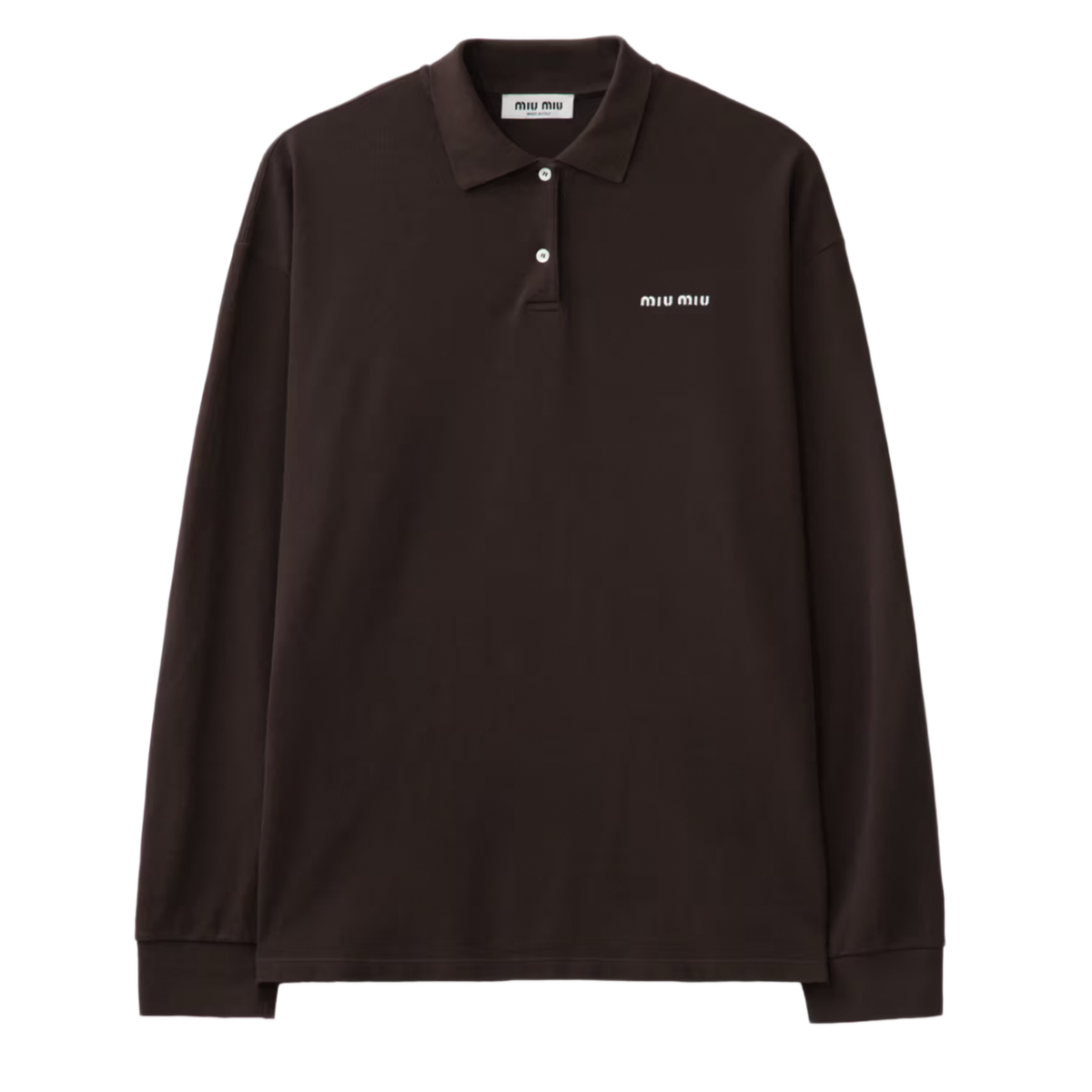 Miu Miu 'Brown' Longsleeve Polo