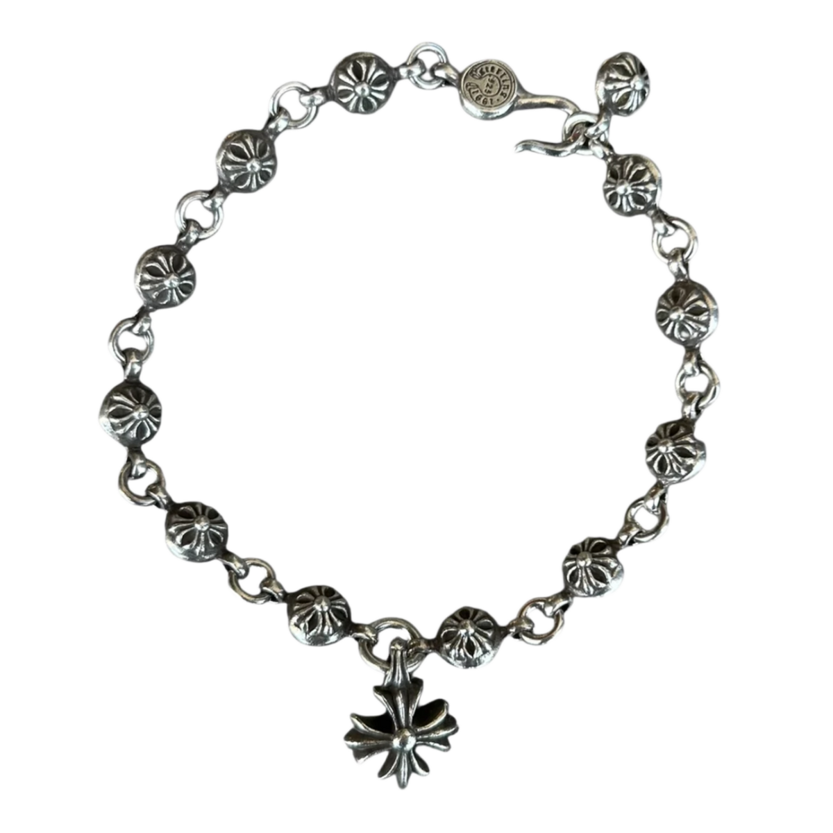 Chrome Hearts 'Silver' Crossball Plus Bracelet