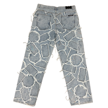 Nahmias 'Patchwork Logo Washed Blue Denim' Jeans