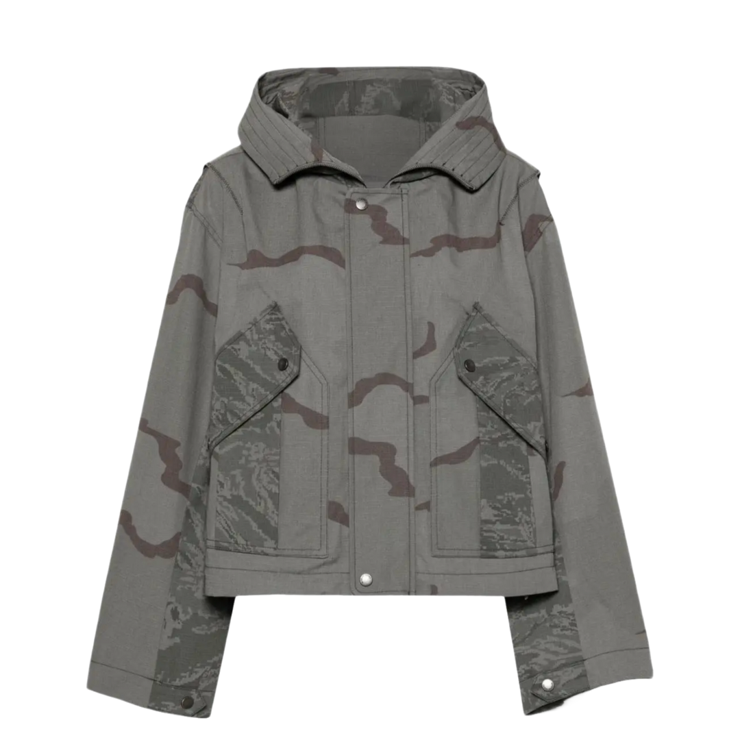 Marine Serre 'Grey' Camoflague Cargo Bomber Jacket