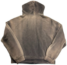 Bossi 'White Heavy Metal' Washed Brown Rhinestone Zip-Up