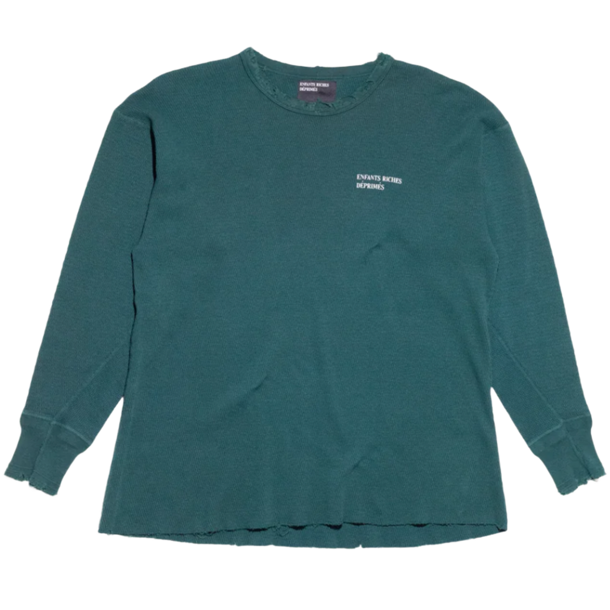 Enfants Riches Déprimés 'Forest Green' Classic Logo Distressed Thermal Longsleeve