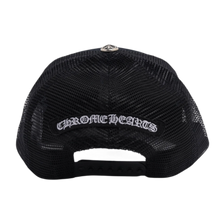 Chrome Hearts 'Pink Cemetery Triple Cross Patch' Black Trucker Hat