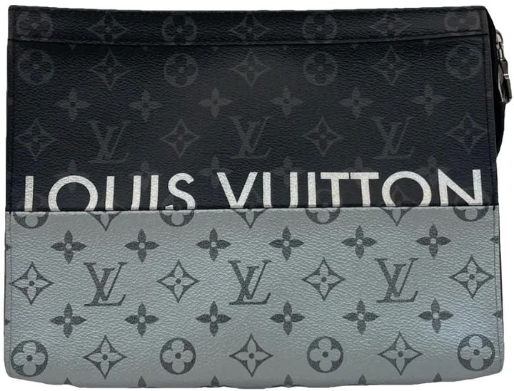 Louis Vuitton 'Black/White' Pochette Voyage Monogram Eclipse Split Outdoor MM