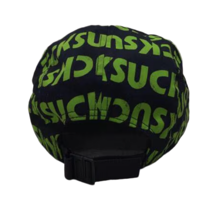 Supreme 'Suck' Black Green 5 Panel Hat