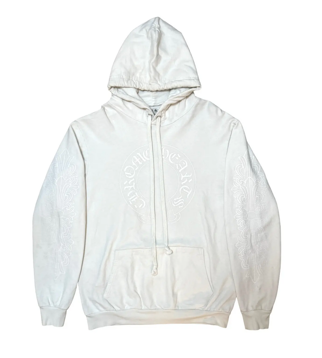 Chrome Hearts Matty Boy 'Lips' Horseshoe Logo White Hoodie
