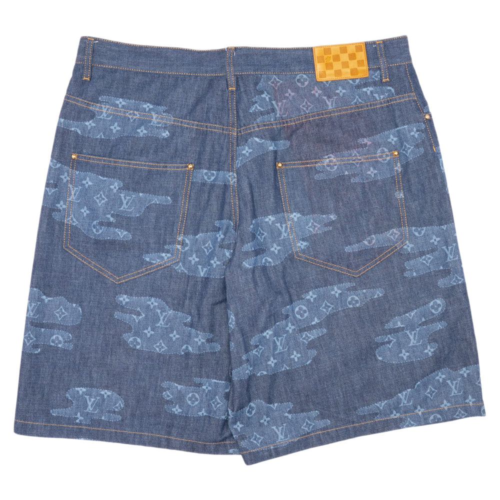 Louis Vuitton x Nigo Monogram Chambray Shorts Indigo