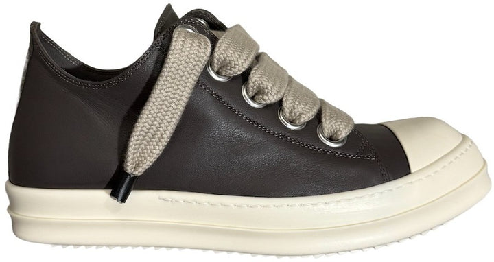 Rick Owens 'Dark Dust' Leather Jumbo Lace Low Sneakers
