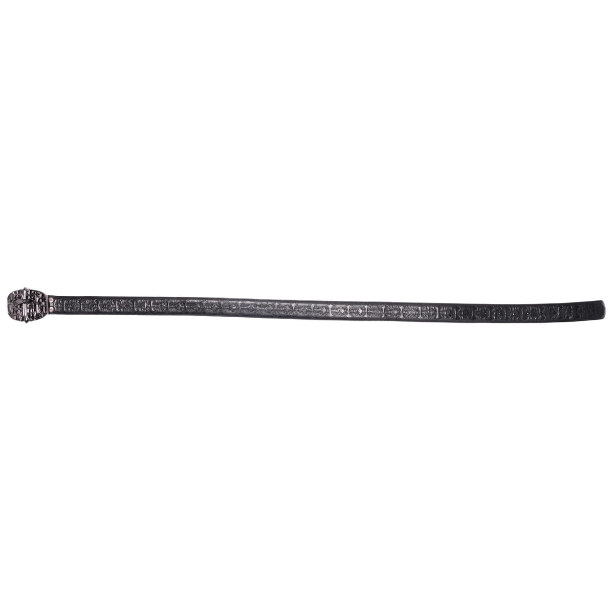 Chrome Hearts 'Rhodium Cemetery Buckle' Black Cross Belt