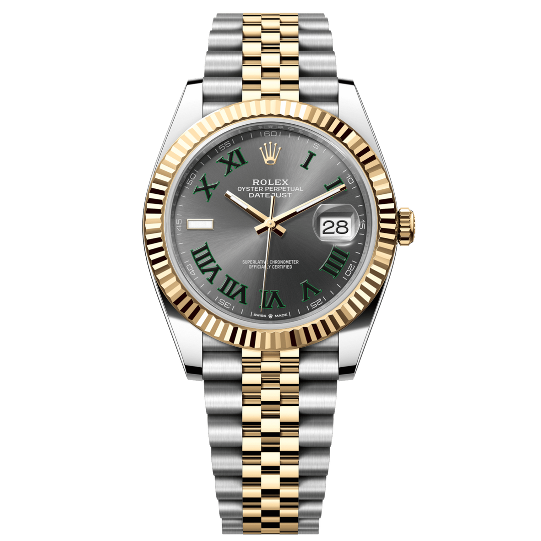 Rolex Datejust 'Wimbledon' 41 Fluted Jubilee Two-Tone 18k Yellow Gold Oystersteel Watch 2025 126333