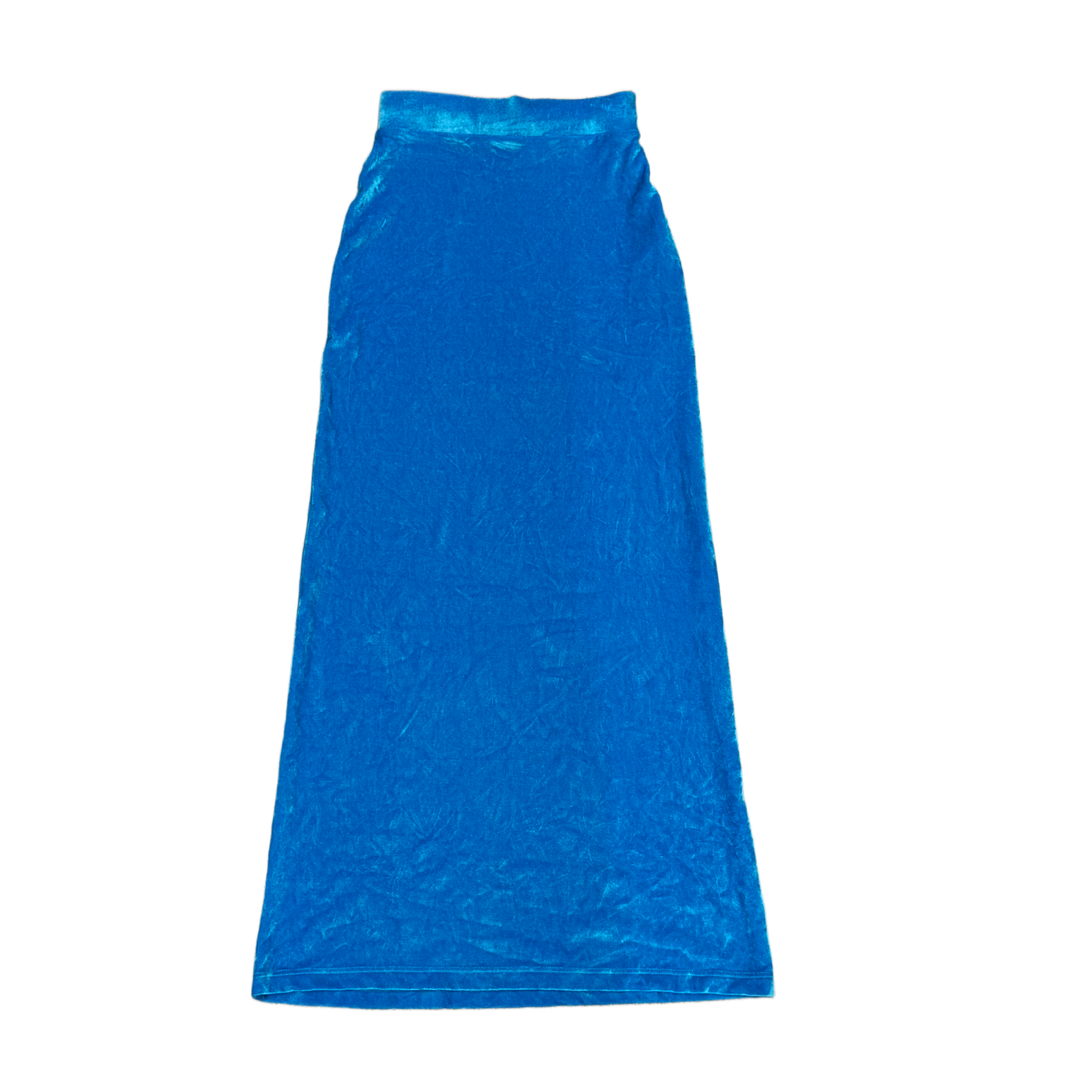 Balenciaga 'Sky Blue' Velvet Maxi Skirt