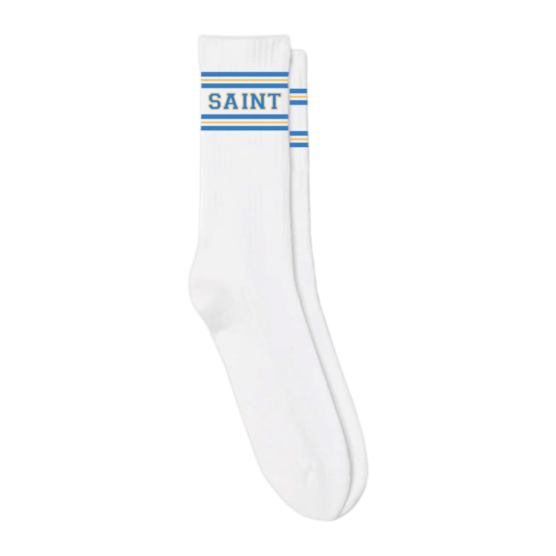 Saint Vanity 'White' Bruins Striped Socks