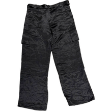 Jil Sander 'Black' Straight Leg Belted Satin Cargo Trousers