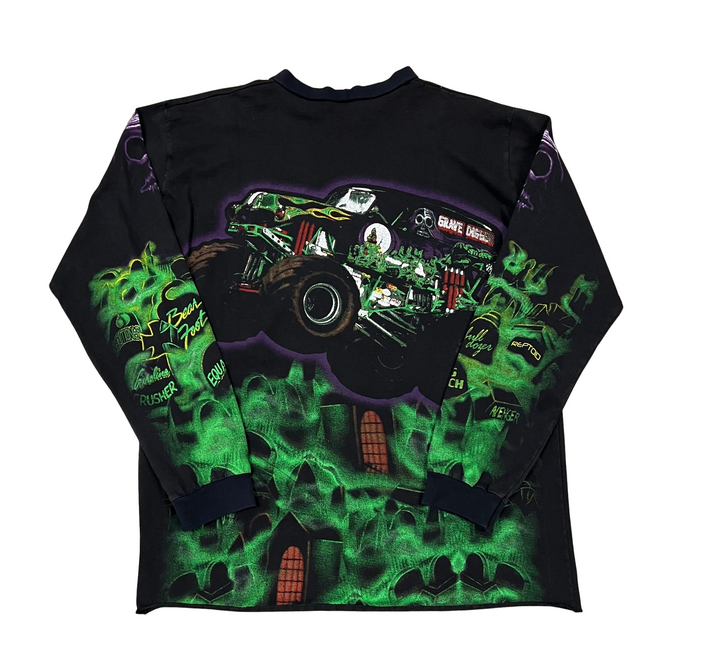 Grave Digger 'Green Monster Truck' Vintage Longsleeve