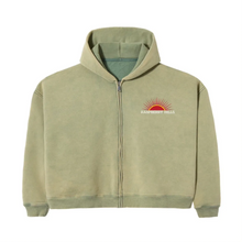 Gold+Vintage Gallery Raspberry Hills 'Casamigos' Olive Zip up Hoodie