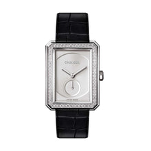 Chanel 'Boyfriend Large Watch' 18K Diamond w/Black Alligator Strap