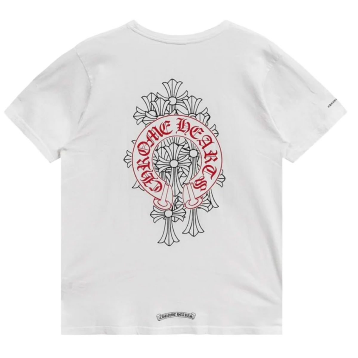 Chrome Hearts 'Red Horseshoe Logo' White Pocket Tee