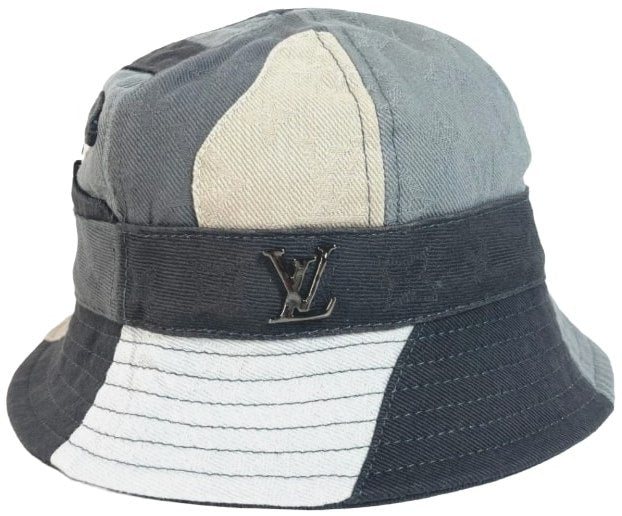 Louis Vuitton KidSuper 'Grey' Patchwork Bucket Hat