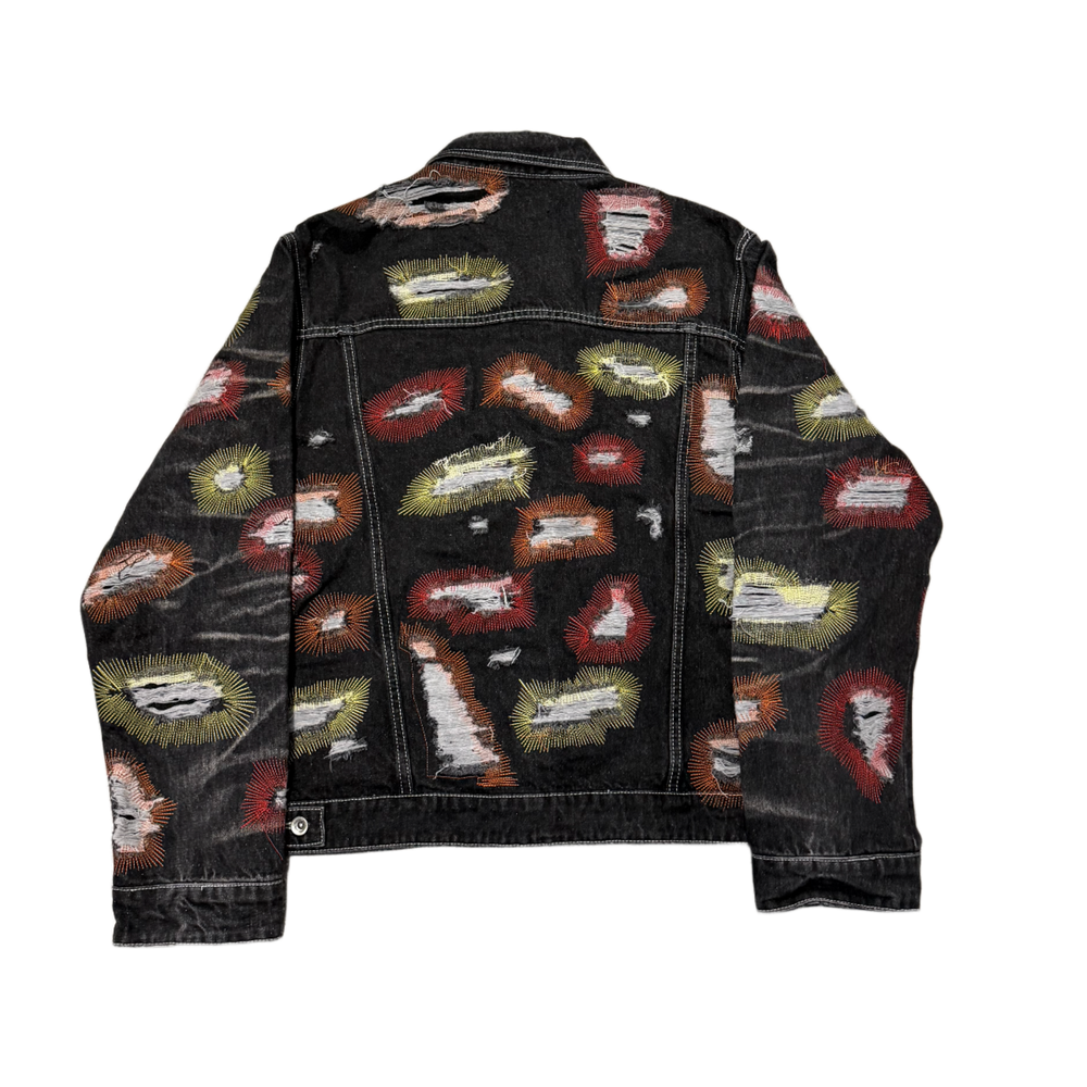 Who Decides War 'All Over' Black Denim Jacket
