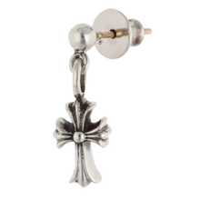 Chrome Hearts Silver Stack Cross Drop Earring
