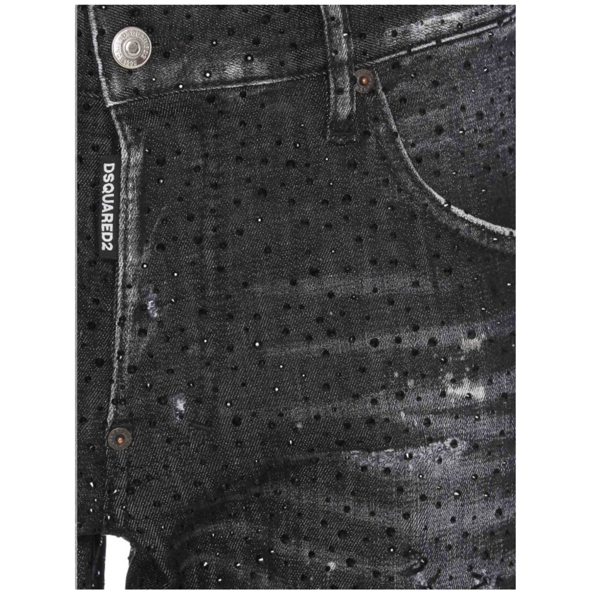 DSquared2 'Washed Black' Skater Jeans