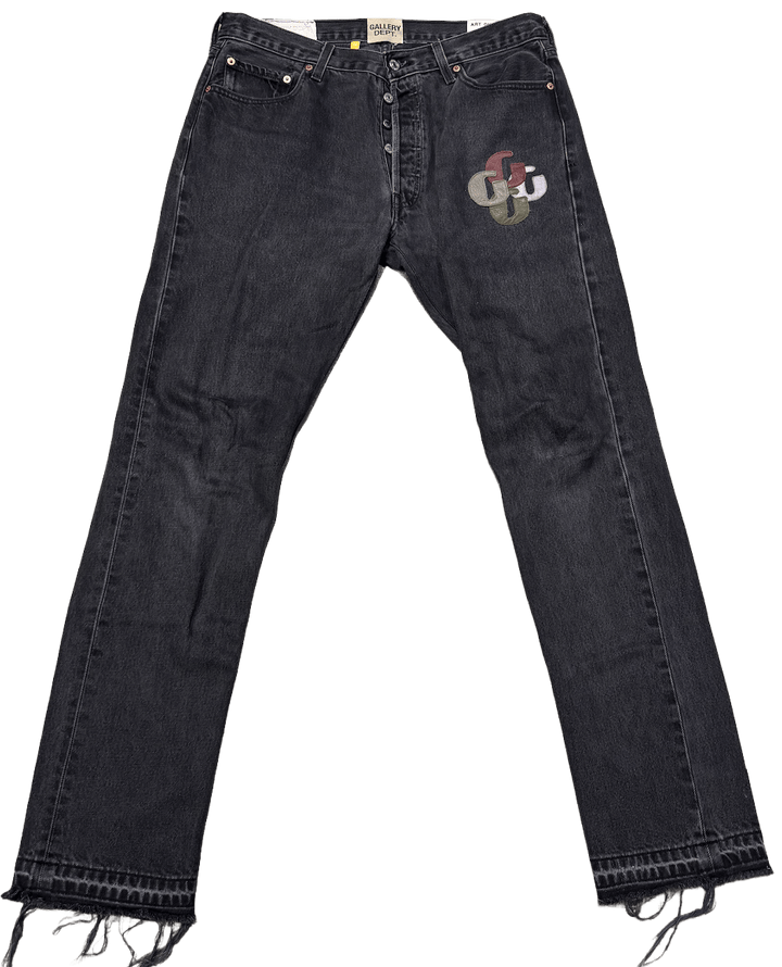 Gallery Dept 'Black 5001 Straight Leg G Patch' Jeans