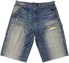 Bossi Blue Wash 'Multicolor' Studded Carpenter Shorts