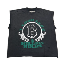 Satoshi Nakamoto 'Million Bucks' Washed Black Cutoff Tee