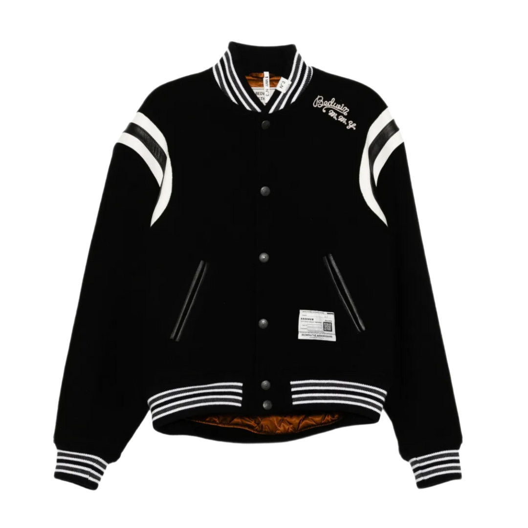 Maison Mihara Yasuhiro 'Black' Logo-Embroidered Bomber Jacket