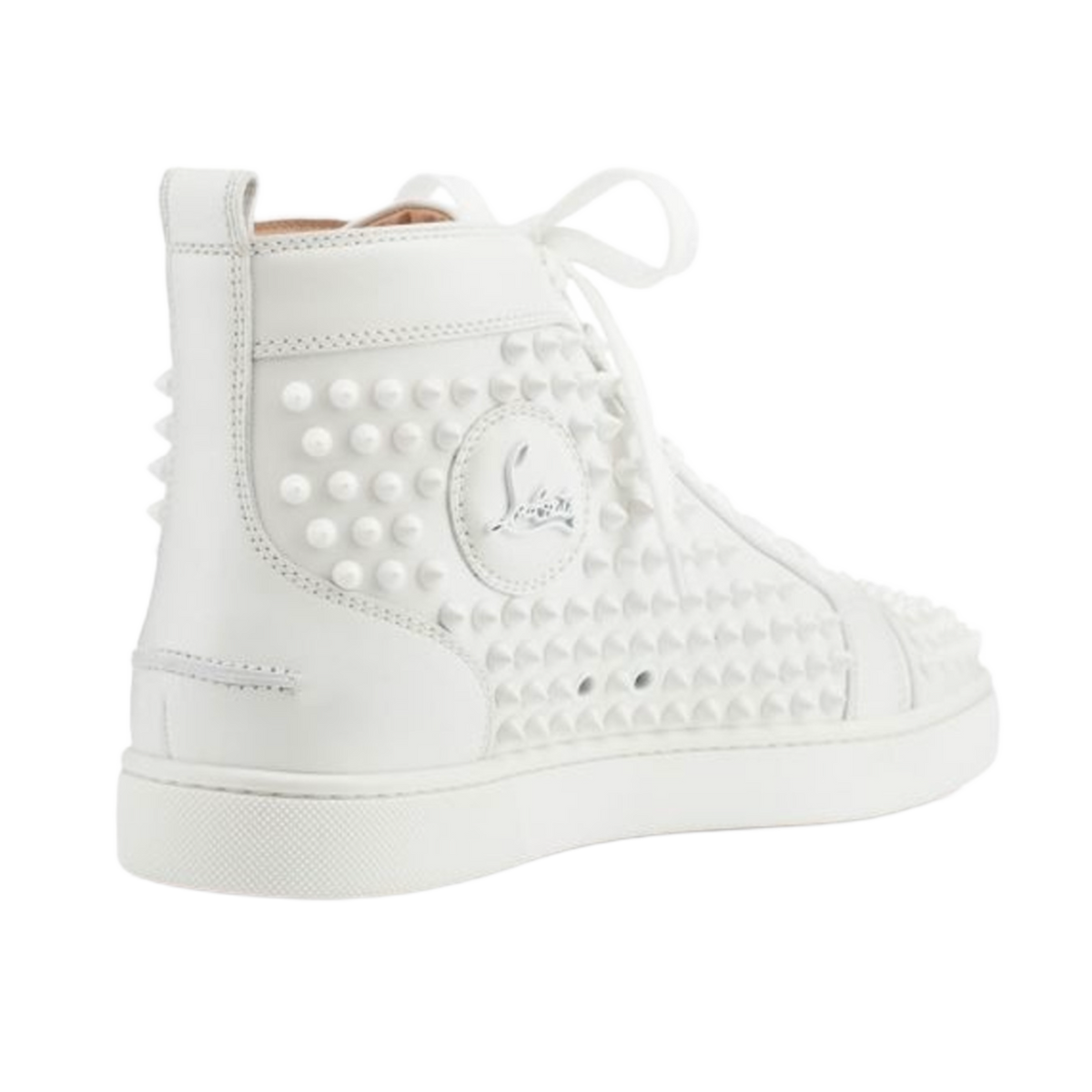 Christian Louboutin 'White' Louis Flat Calf Spikes Sneaker
