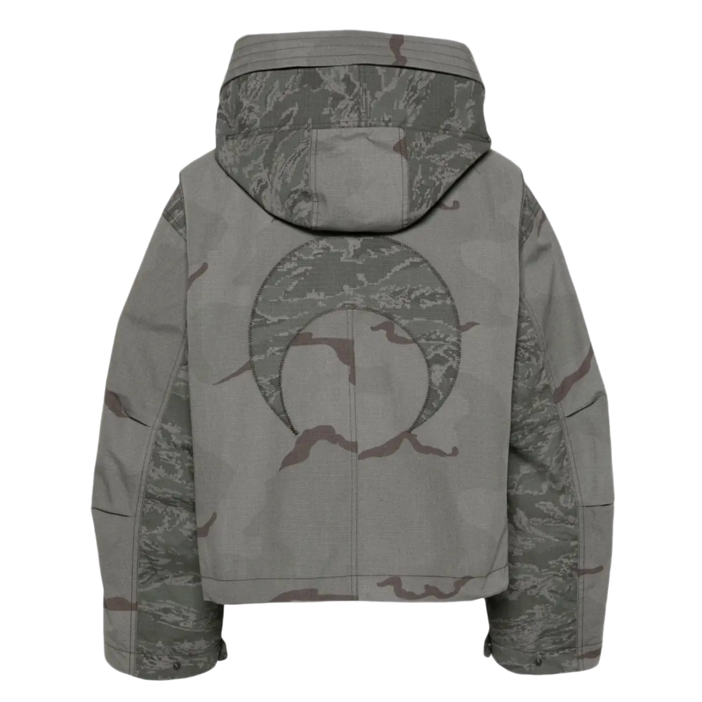 Marine Serre 'Grey' Camoflague Cargo Bomber Jacket