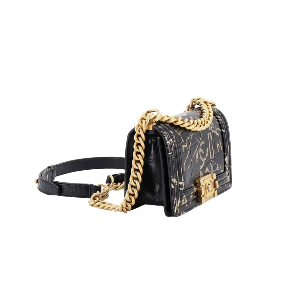 Chanel Boy Flap 'Graffiti' Black Bag