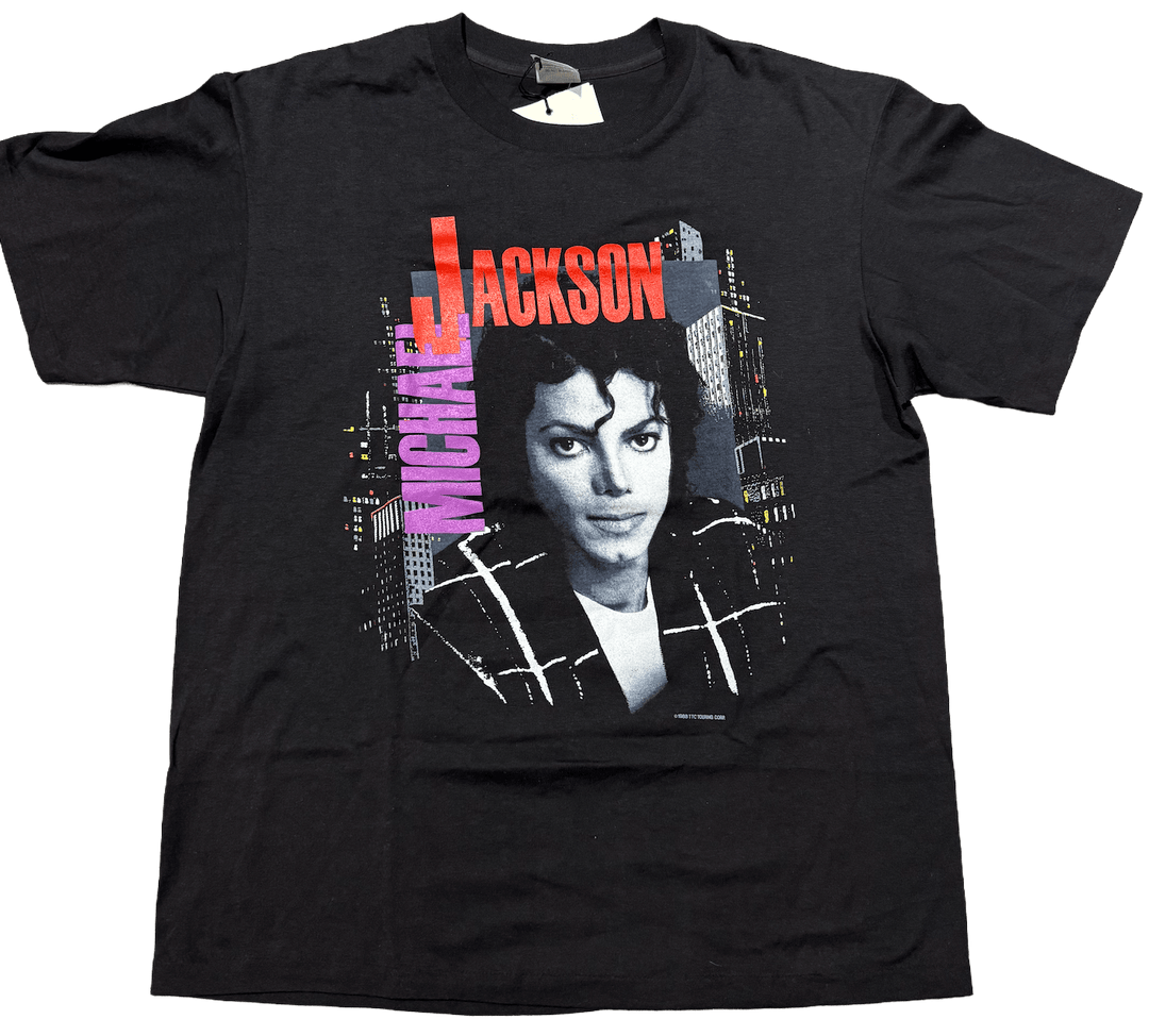 Not Applicable 'Michael Jackson Bad Tour 1988' VIntage Black Tee