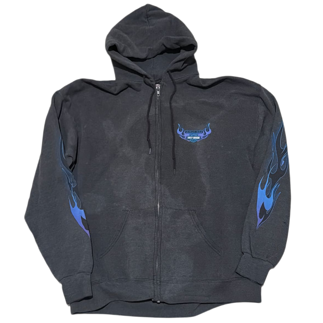 Harley Davidson 'Purple Flame' Vintage Zip-Up