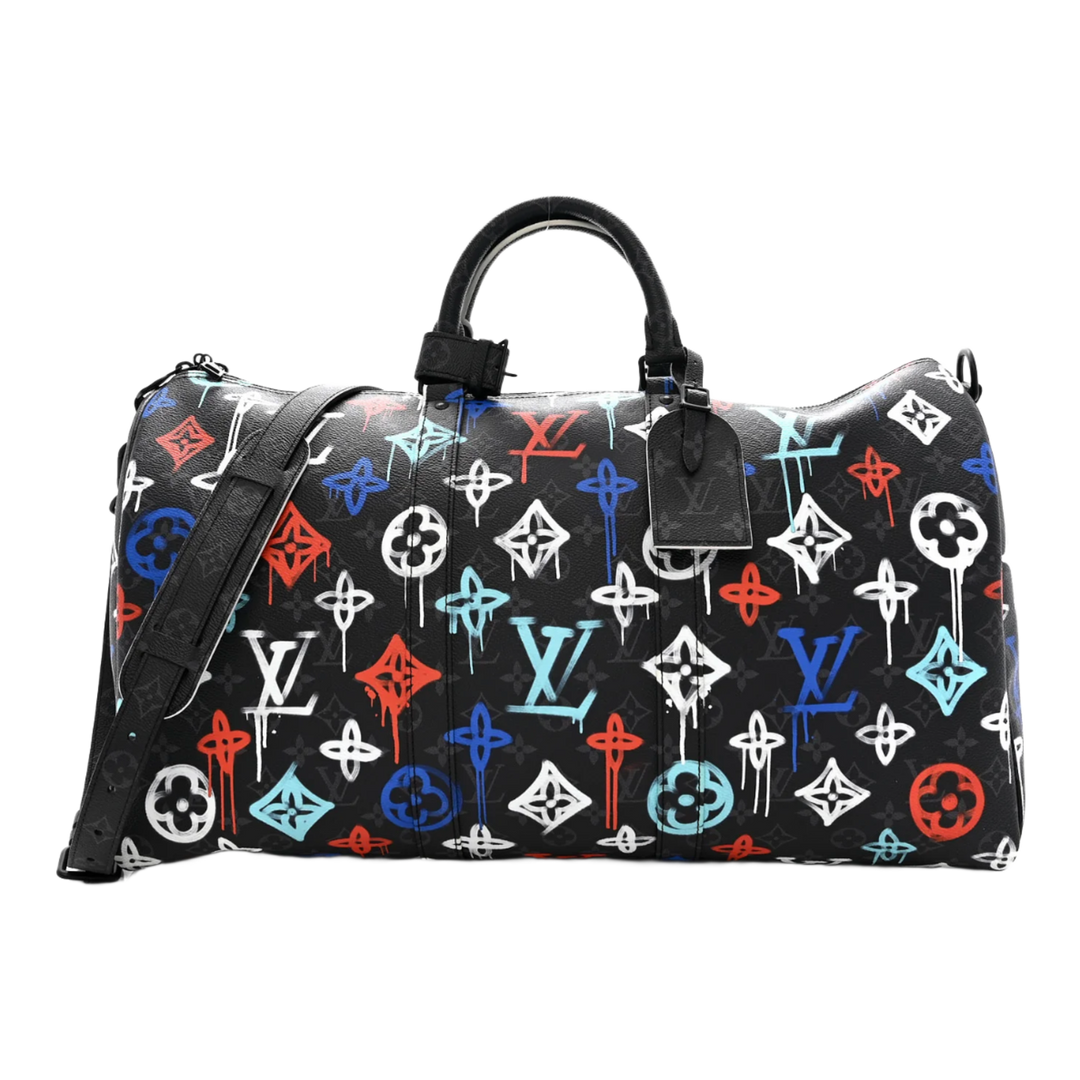 Louis Vuitton 'Multicolor' Monogram Eclipse Graffiti Duffle Bag