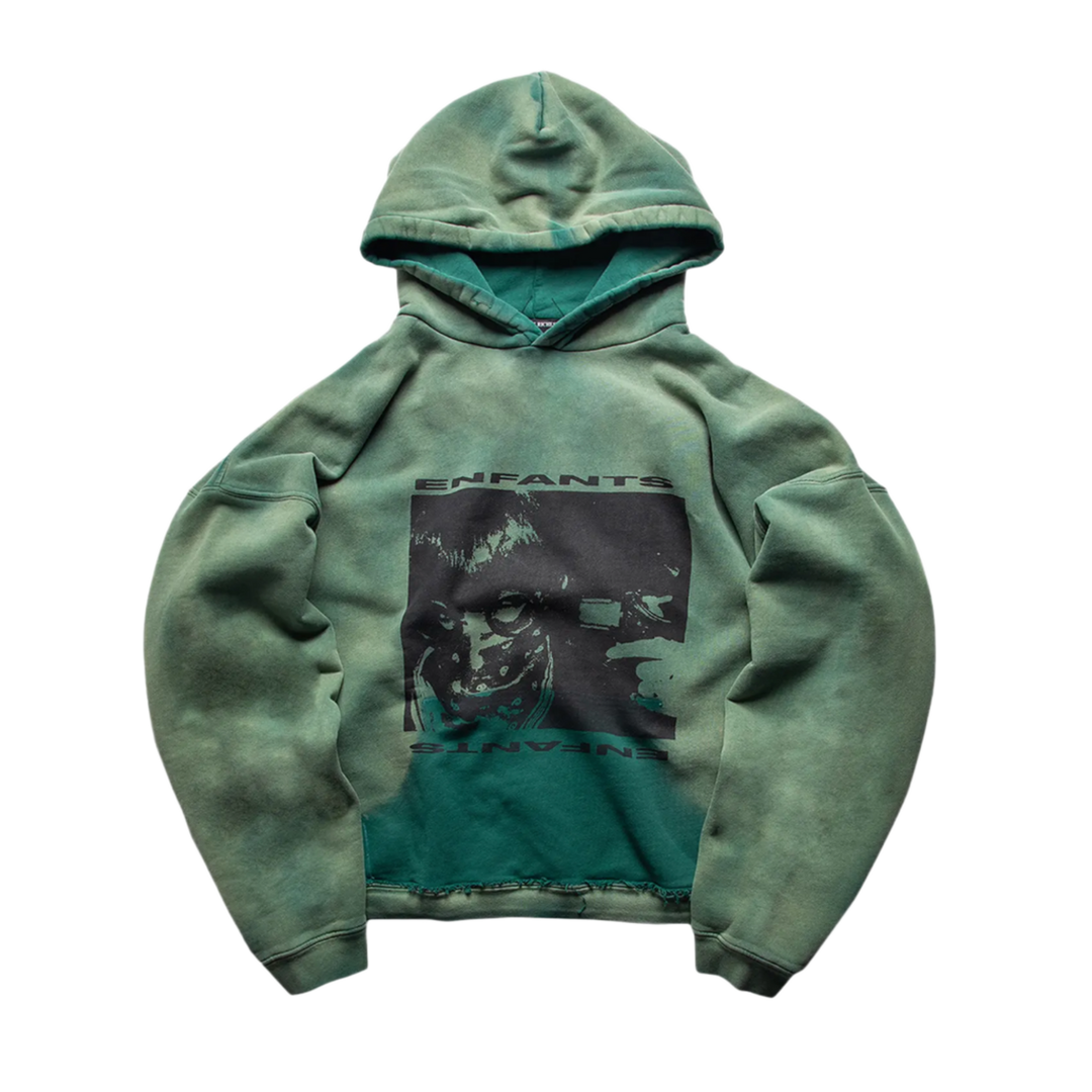 Enfants Riches Deprimes 'Green' Girl/Gun Hoodie