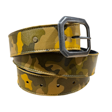 Vintage 'Yellow Camo' Leather Belt