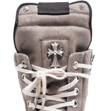 Chrome Hearts x Rick Owens 'Grey' Suede Geobasket Sneakers